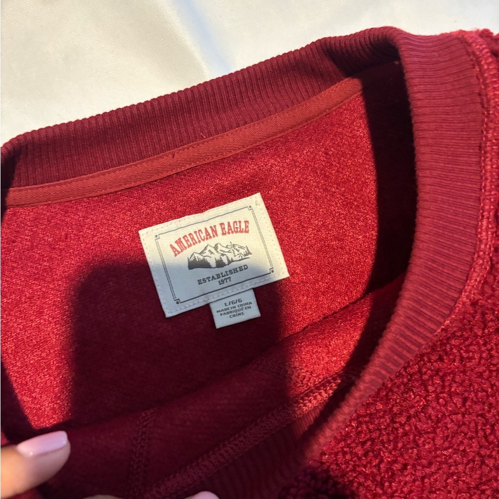 American Eagle Outfitters Women’s Burgundy Crewneck Sweater